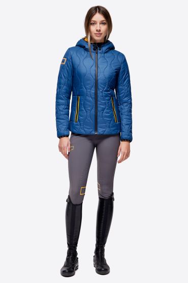 Women’s quilted nylon puffer jacket CLASSIC BLUE