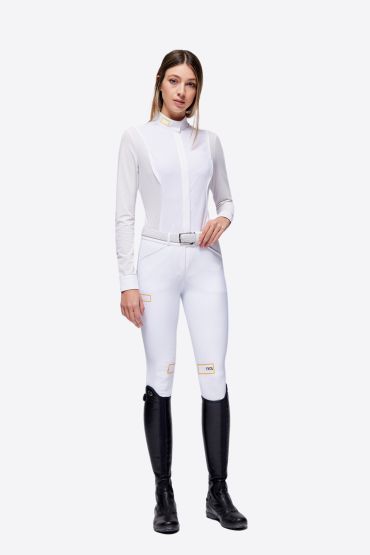 Camicia da competizione donna RG WHITE/YELLOW