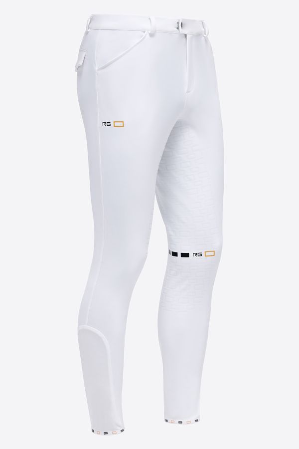 Pantaloni da equitazione uomo Full Grip RG WHITE