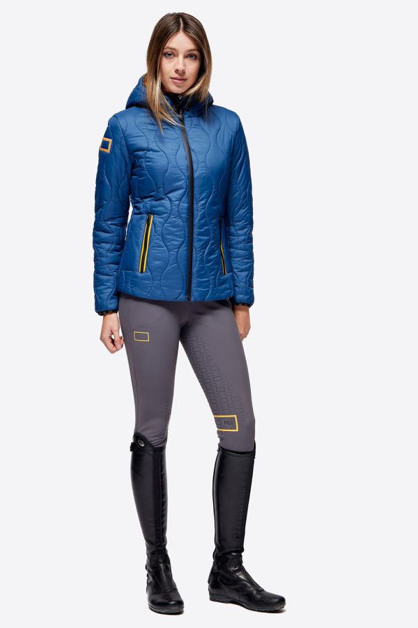 Women’s quilted nylon puffer jacket CLASSIC BLUE