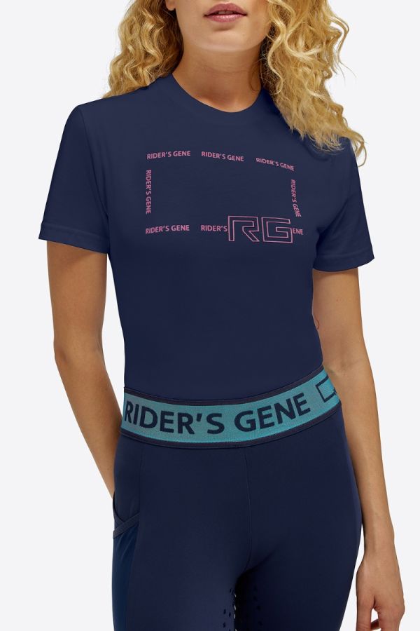 Rider's Gene woman Cotton T-shirt ROYAL BLUE